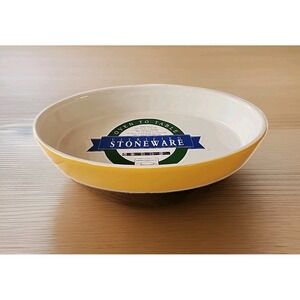 New VTG Casserole Dish 12"x 8" Oval Sun Yellow HOMEWORLD By Stanley Roberts NWT